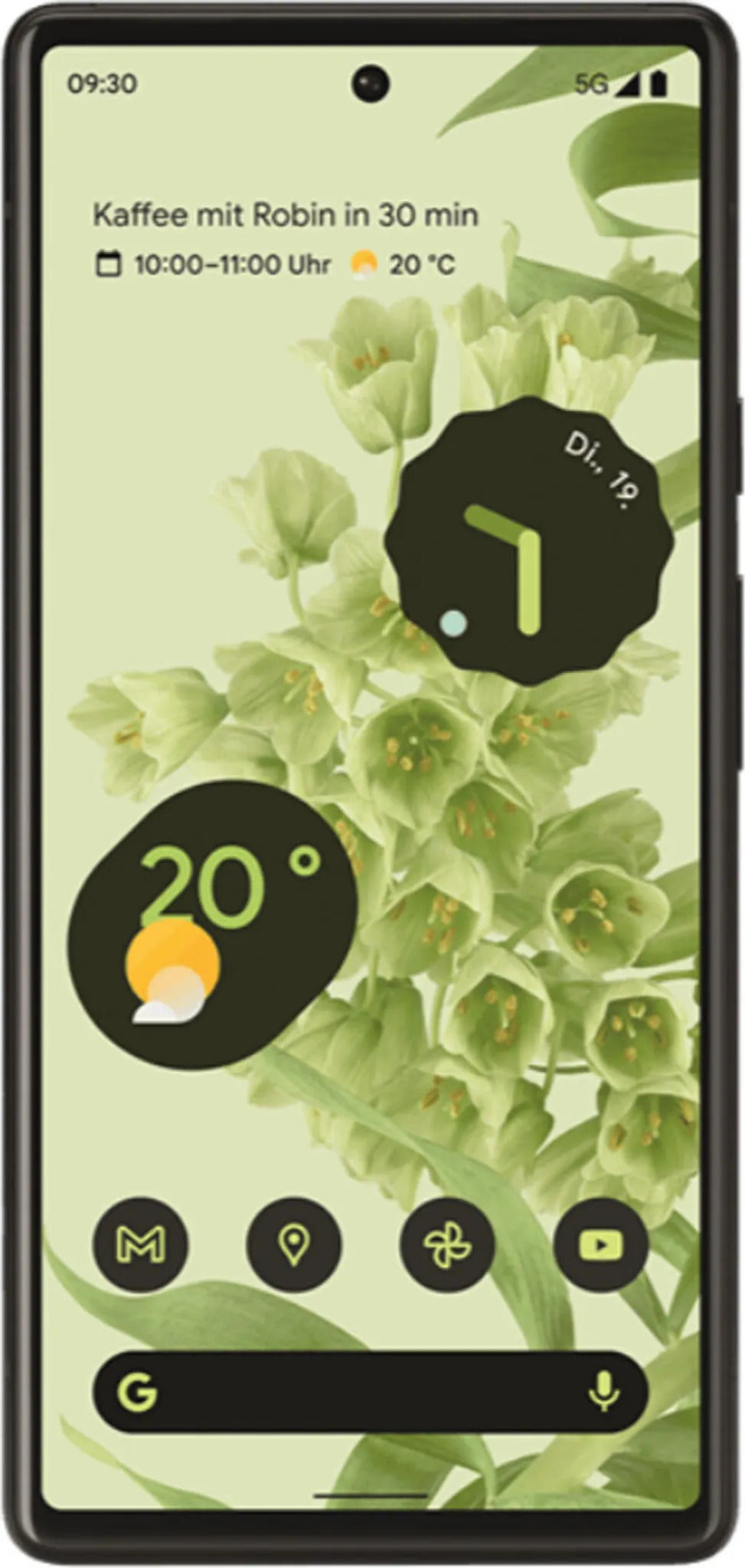 Google Pixel 6 - 128GB - Stormy Black (Ohne Simlock) (Dual-SIM) Android Smartphone