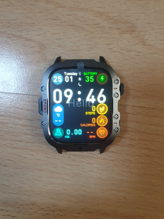 Fitness Smartwatch - Armbanduhr für Männer mit Bluetooth Schrittzähler etc. - azuracht.de