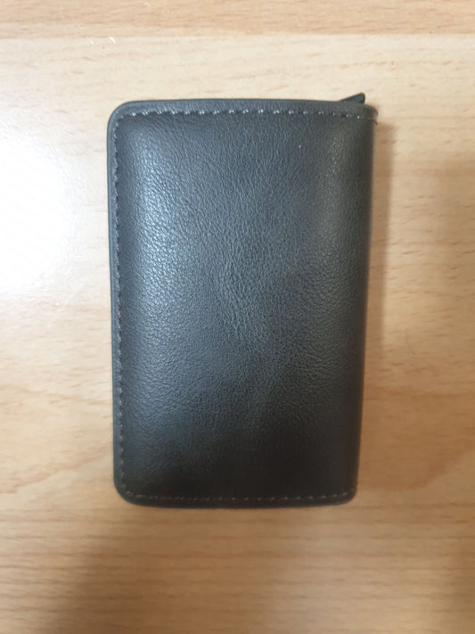 Geldbörse Herren geeignet für Scheine - Klein Schmal Slim Wallet Portemonnaie - Grau - azuracht.de