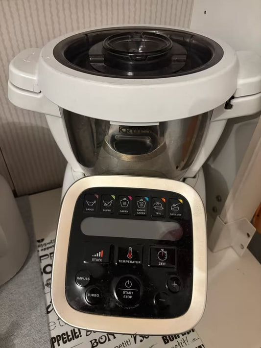 Krups Prep & Cook Küchenmaschine HP503 mit Wechselklingen & Rezeptbuch - azuracht.de